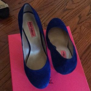Betsy Johnson Blue Suede